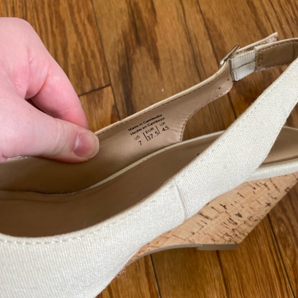 CALL IT SPRING Open Toe Beige Wedge - Picture 4 of 4